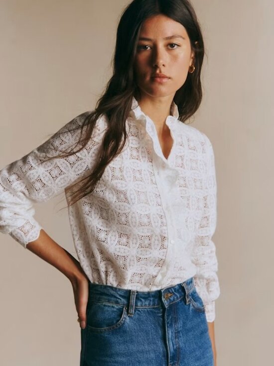 Sezane Tops - Sezane lace Chlo blouse - sz 34, fits like 4
